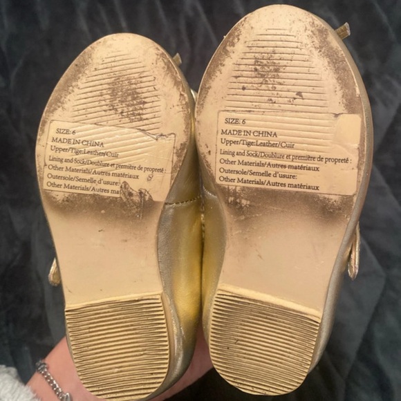 Janie and Jack Shimmering Gold Dress Shoes - Picture 5 of 5